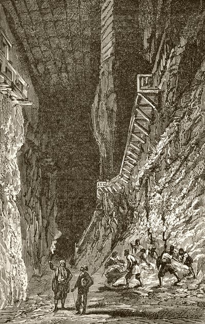 A European salt mine in the nineteenth century by English School